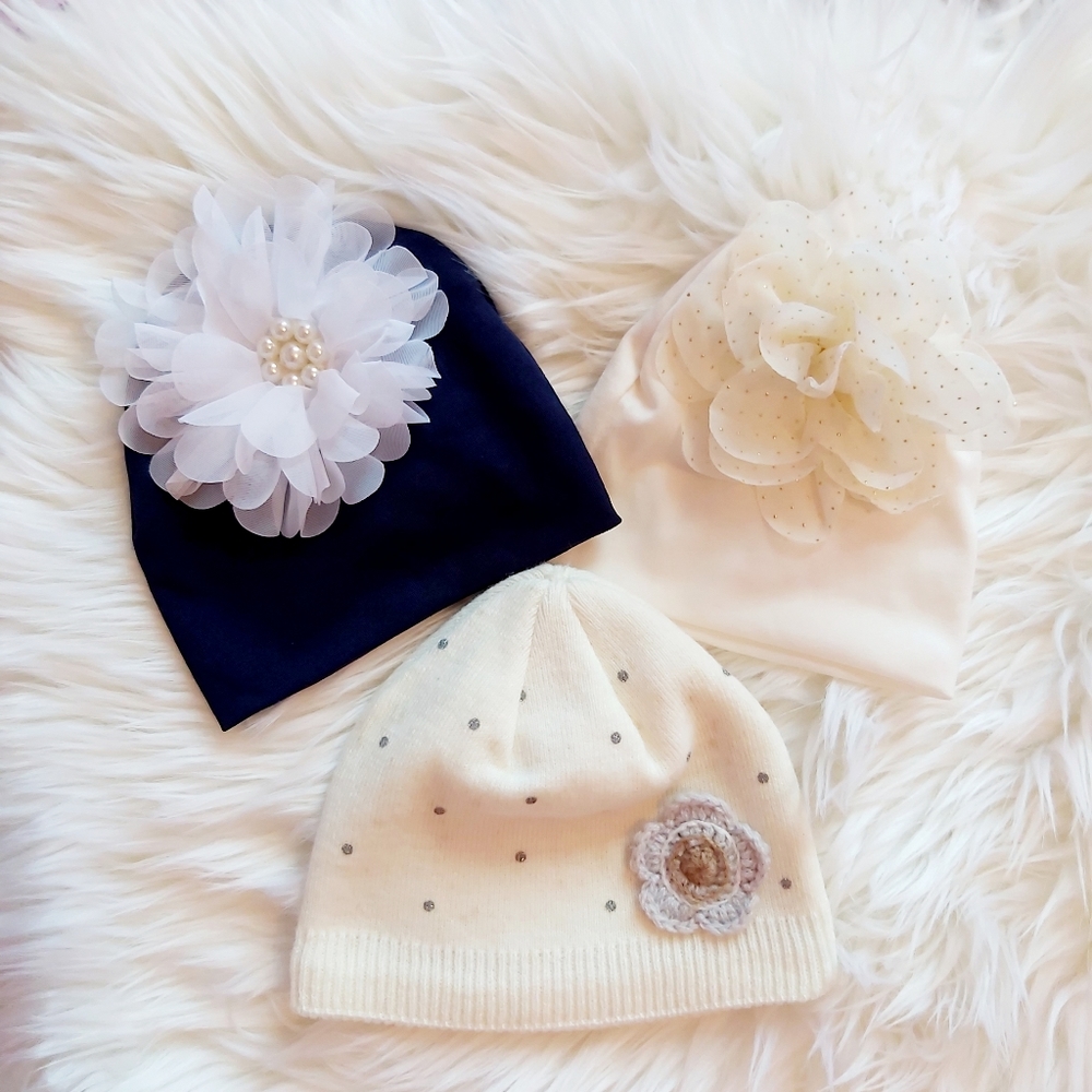 Ava Olivia and Carter's baby hats